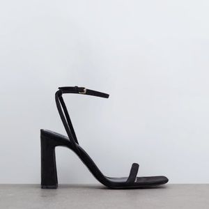 Velvet strappy heels